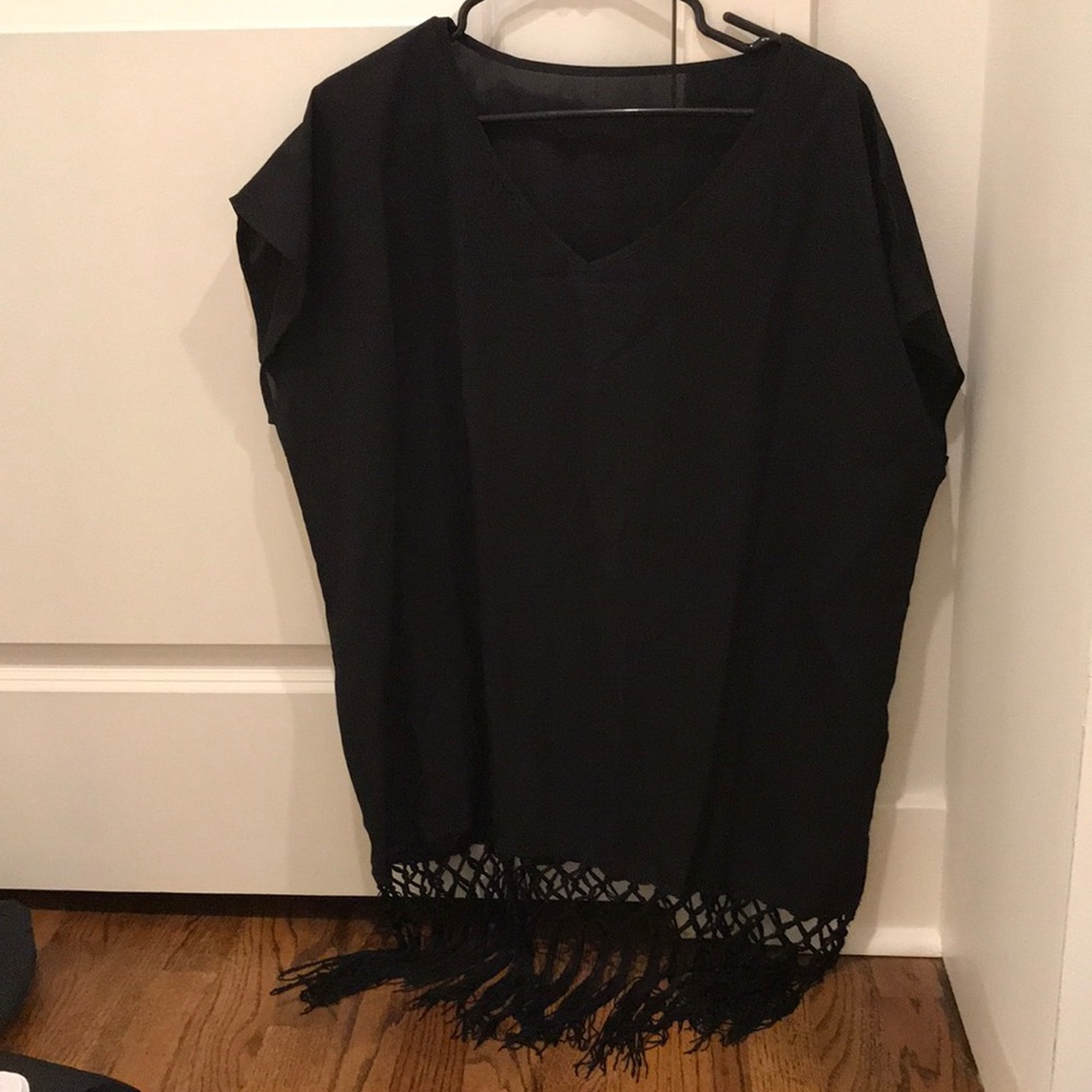 Black swim cover up